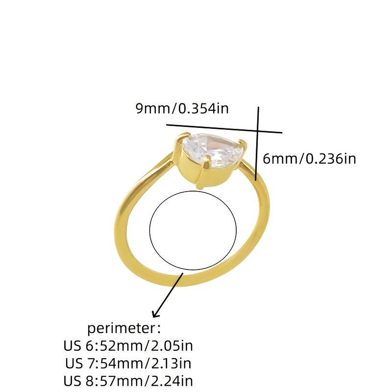 Women's Colorful Teardrop Ring, Exquisite December Birthday Gift
